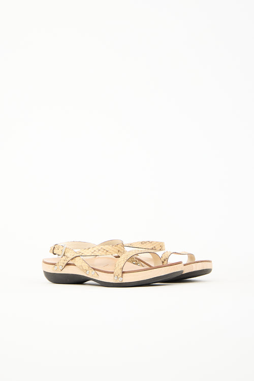 Jil Sander Textured Leather Sandal