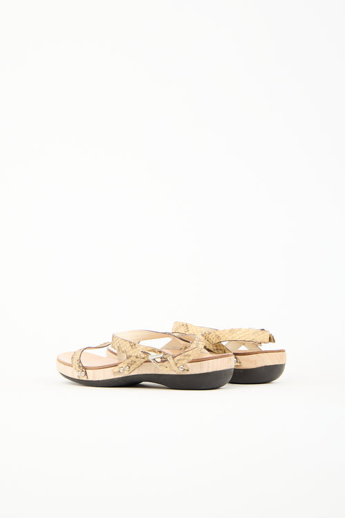 Jil Sander Textured Leather Sandal