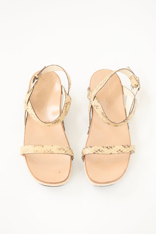 Jil Sander Textured Leather Sandal