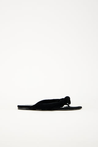 Jil Sander Velvet Bow Sandal