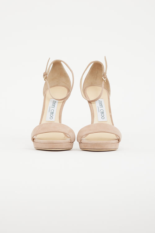 Jimmy Choo Beige Misty Suede Sandal