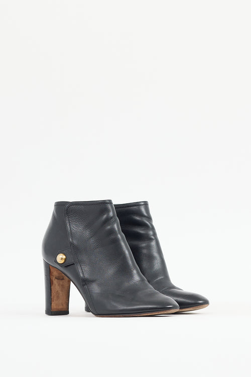 Jimmy Choo Black Leather Heeled Boot