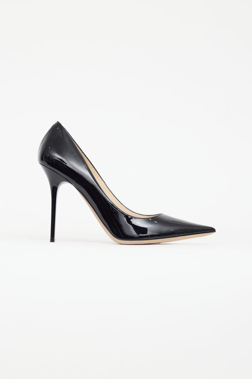 Jimmy Choo Black Patent Pointed Toe Heel