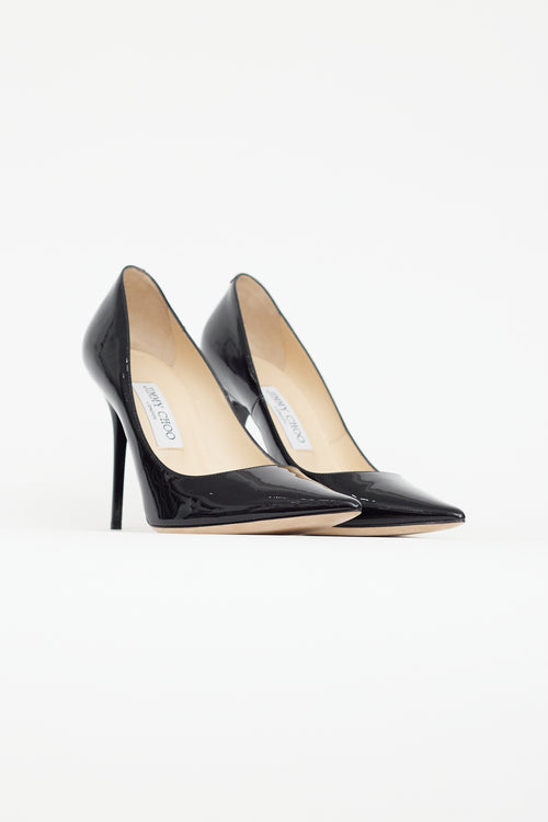 Jimmy Choo Black Patent Pointed Toe Heel