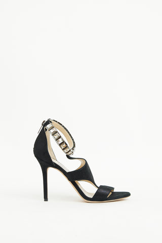 Jimmy Choo Black Halo Crystal Heel