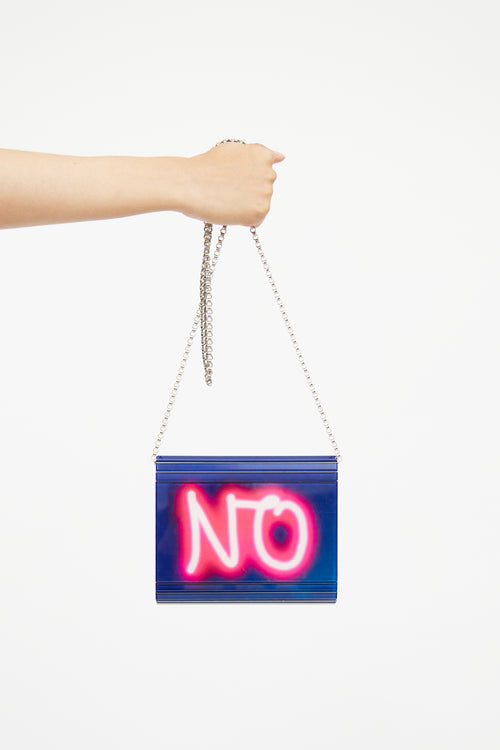 Jimmy Choo Navy 
Pink Neon Chain Bag