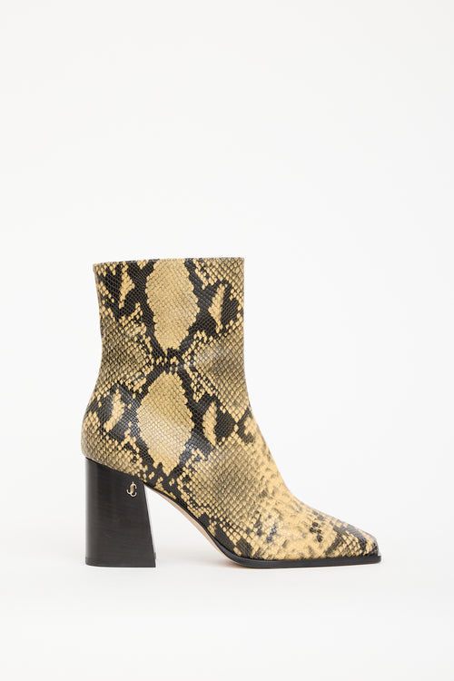 Jimmy Choo Yellow 
Black Leather Bryelle Boot