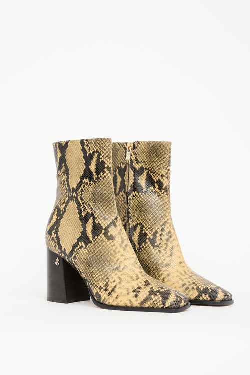 Jimmy Choo Yellow 
Black Leather Bryelle Boot