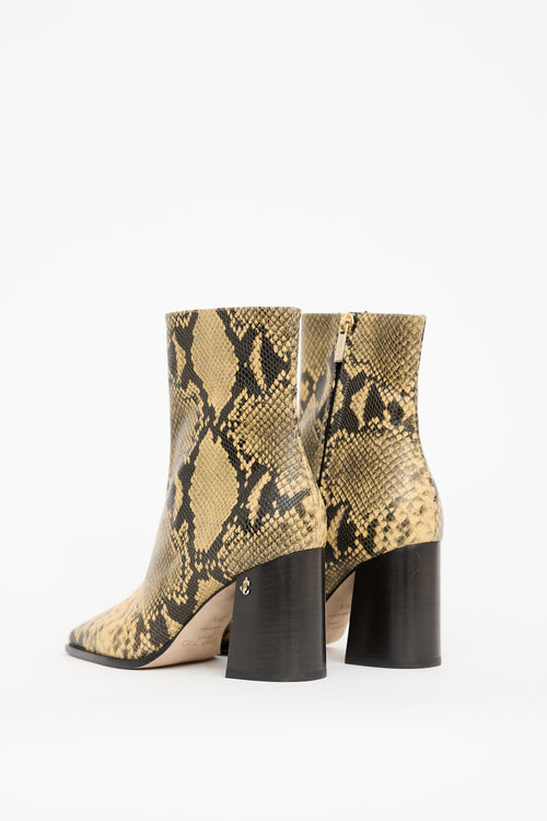 Jimmy Choo Yellow 
Black Leather Bryelle Boot