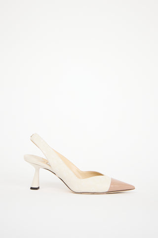 Jimmy Choo Cream Leather Liya Heel