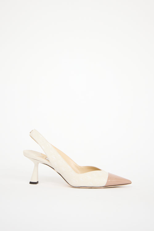 Jimmy Choo Cream Leather Liya Heel