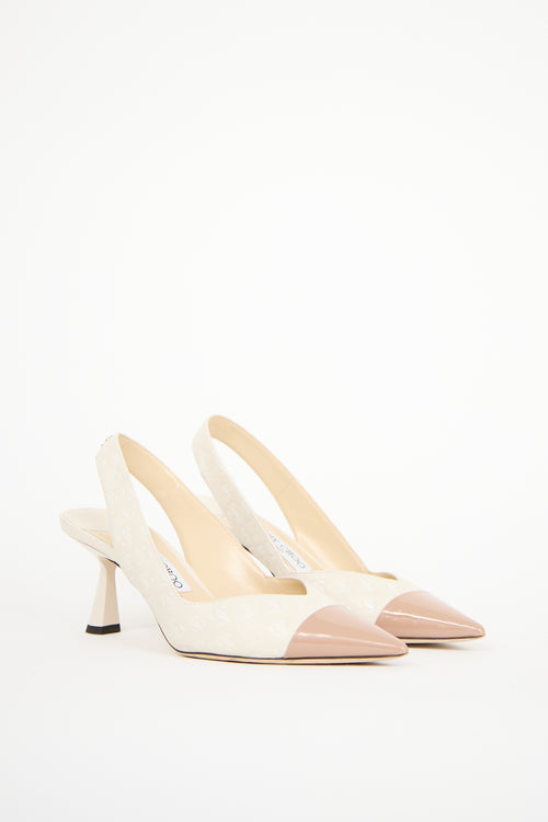 Jimmy Choo Cream Leather Liya Heel