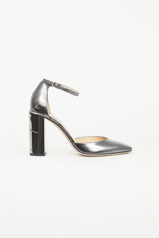 Jimmy Choo Grey Metallic Heel