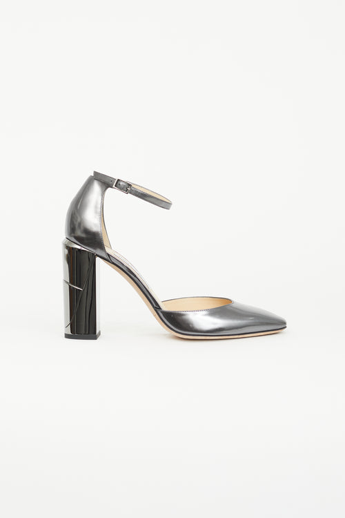 Jimmy Choo Grey Metallic Heel