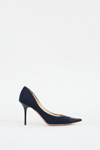 Jimmy Choo Navy 
Black Patent Toe Pump