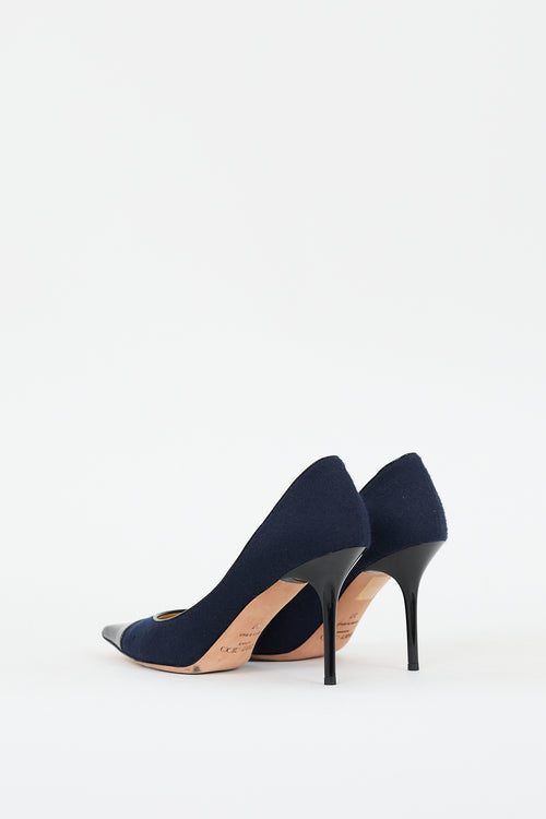 Jimmy Choo Navy 
Black Patent Toe Pump