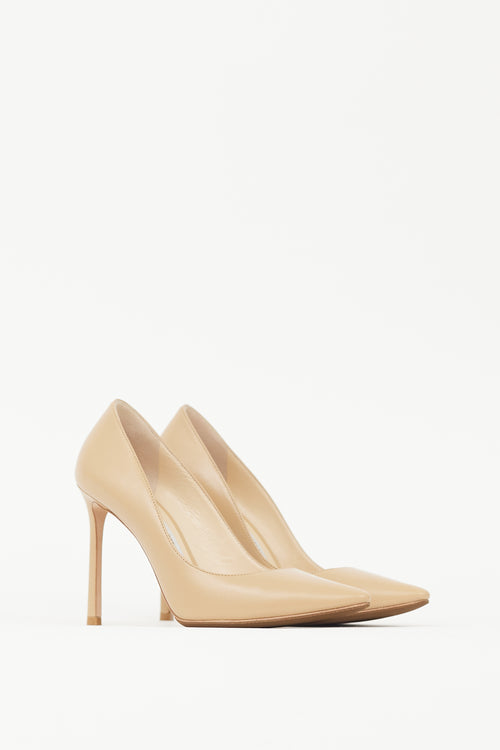 Jimmy Choo Beige Leather Romy Heel