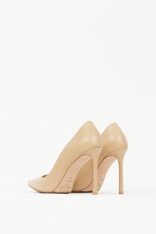 Jimmy Choo Beige Leather Romy Heel