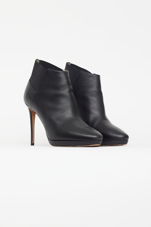 Jimmy Choo Black Leather Stiletto Heeled Boot