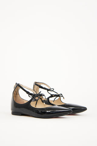 Jimmy Choo Black Patent Sage Flat