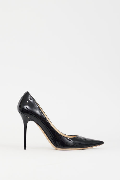 Jimmy Choo Black Patent Leather Romy 100 Pump