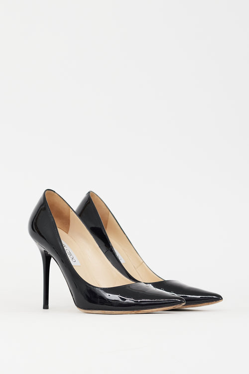 Jimmy Choo Black Patent Leather Romy 100 Pump