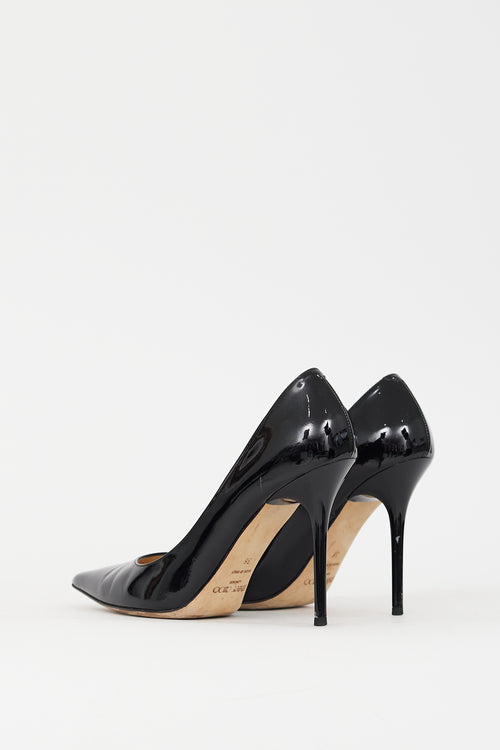 Jimmy Choo Black Patent Leather Romy 100 Pump