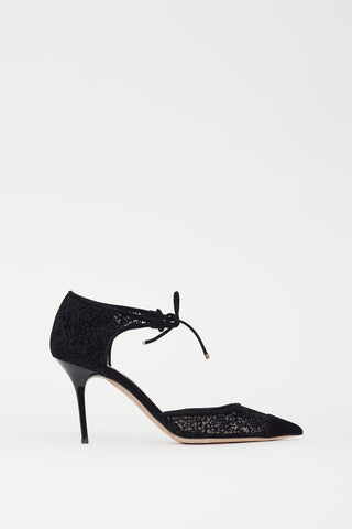 Jimmy Choo Black Velvet Mesh Vince D
Orsay Heel