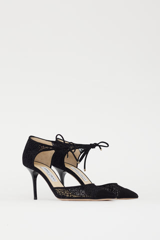 Jimmy Choo Black Velvet Mesh Vince D
Orsay Heel