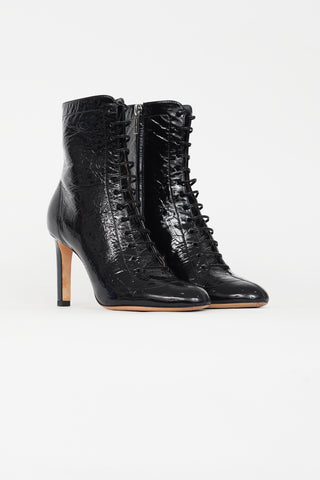 Jimmy Choo Black Patent Daize Heeled Boot