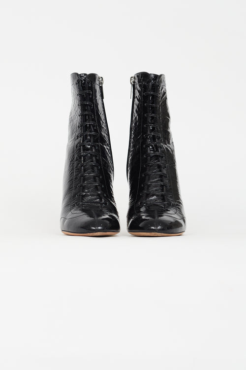 Jimmy Choo Black Patent Daize Heeled Boot