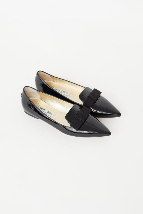 Jimmy Choo Black Patent Gala Ballet Flat