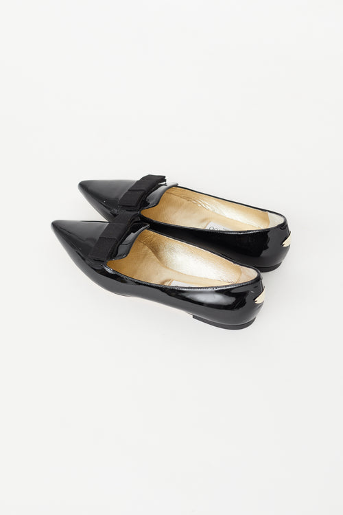 Jimmy Choo Black Patent Gala Ballet Flat