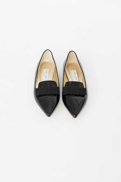 Jimmy Choo Black Patent Gala Ballet Flat