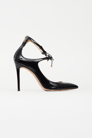 Jimmy Choo Black Patent Bow Heel