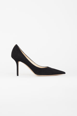 Jimmy Choo Black Suede Love 100 JC Pump