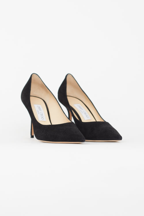 Jimmy Choo Black Suede Love 100 JC Pump