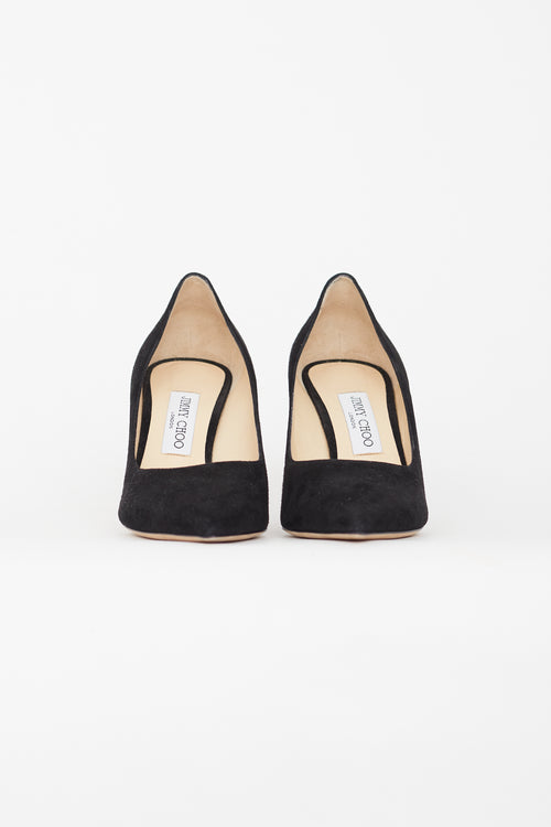 Jimmy Choo Black Suede Love 100 JC Pump