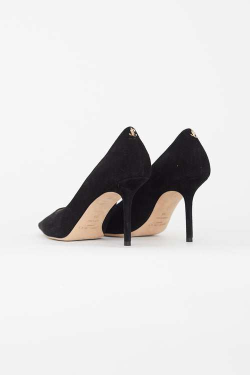 Jimmy Choo Black Suede Love 100 JC Pump