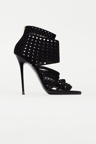 Jimmy Choo Black Suede Malika Strappy Sandal