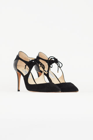 Jimmy Choo Black Suede Vanessa 85 Heel