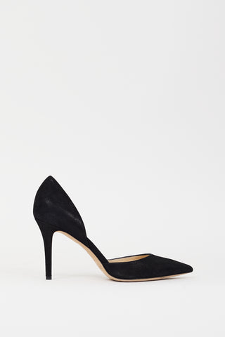 Jimmy Choo Black Shiny Suede Addison D
Orsay Pump