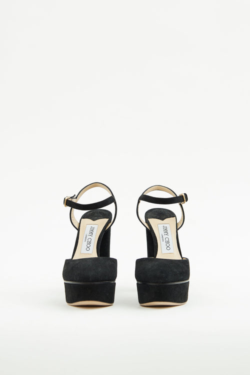 Jimmy Choo Black Suede Maple Platform Pump