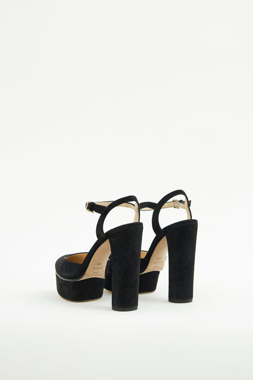 Jimmy Choo Black Suede Maple Platform Pump