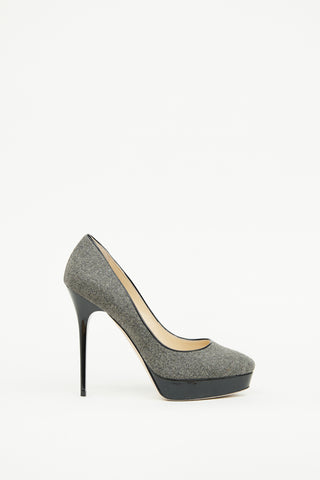 Jimmy Choo Grey Platform Pump