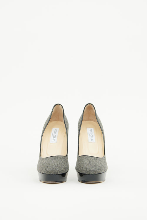 Jimmy Choo Grey Platform Pump