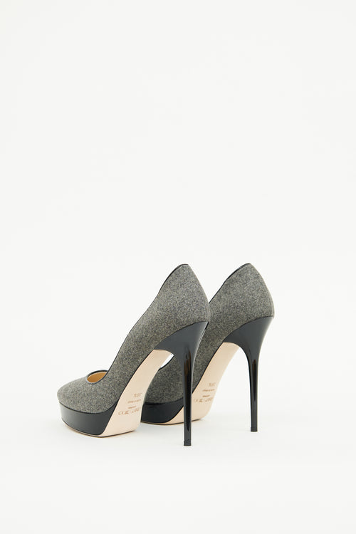 Jimmy Choo Grey Platform Pump