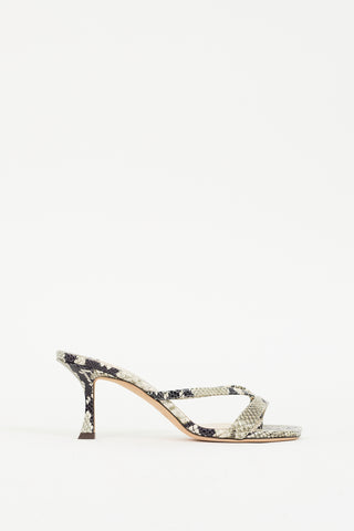 Jimmy Choo Multicolour Textured Leather Maelie 70 Sandal