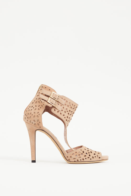 Jimmy Choo Pink Cut Out Tahi Heel