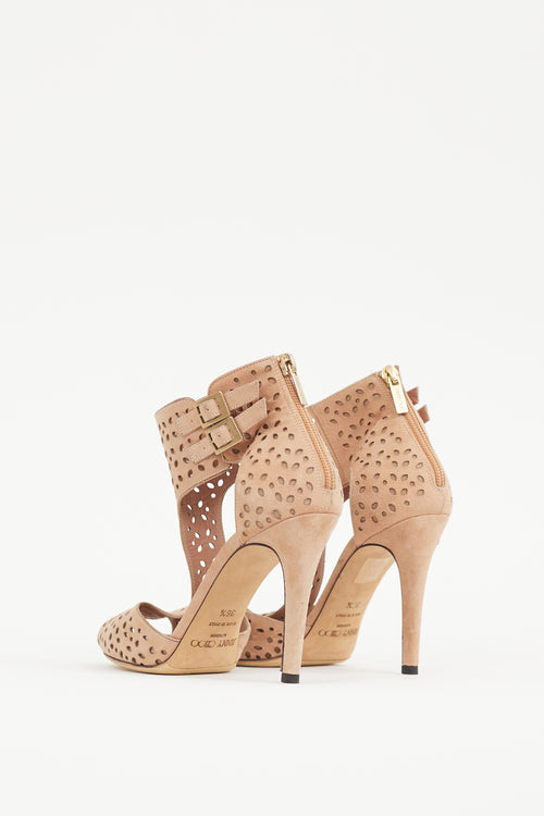 Jimmy Choo Pink Cut Out Tahi Heel